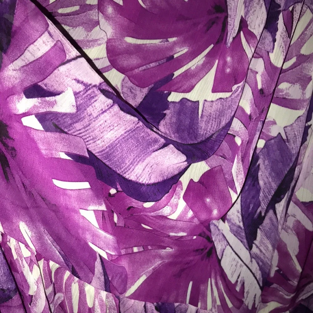 Purple Floral Women's Dress - Picture 7 of 8